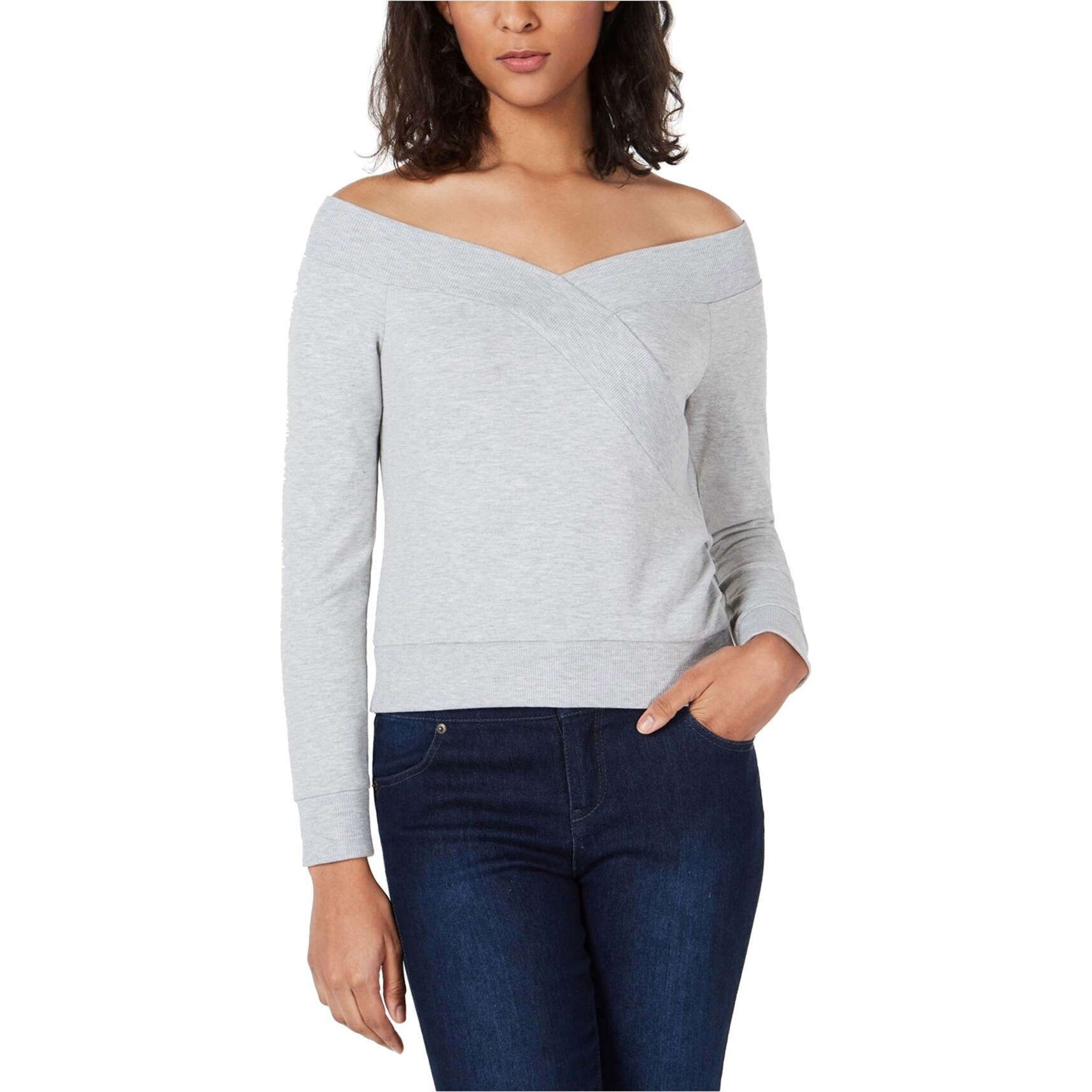 ladies off the shoulder sweatshirt