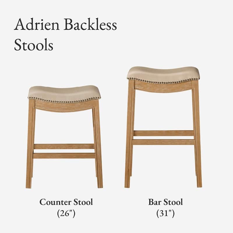 Maven Lane 26" Adrien Saddle Kitchen Counter Height Stool