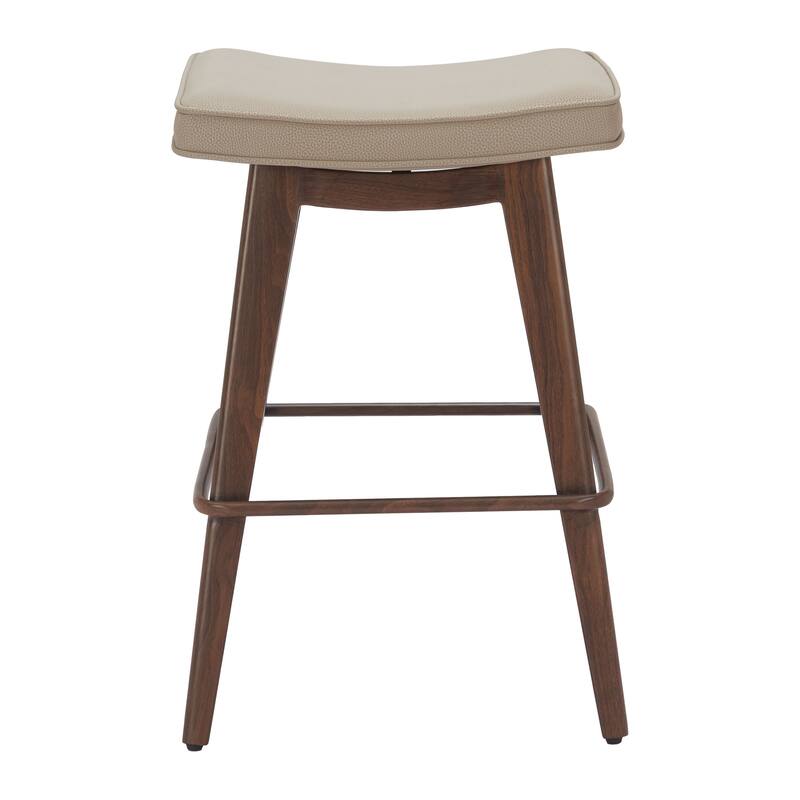 Divat Counter Stool Beige & Walnut