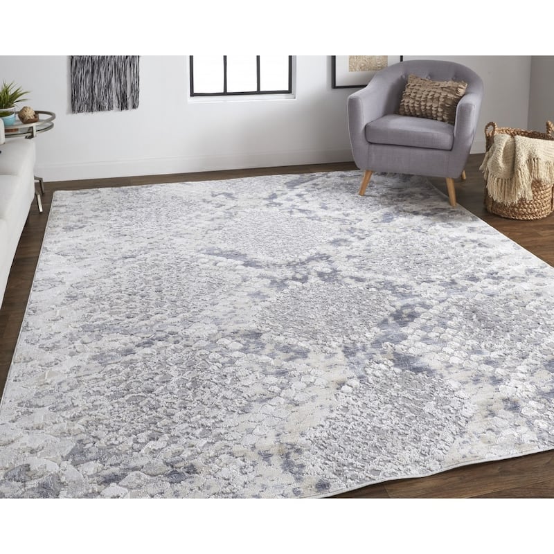Wumi Power Loomed Distressed Area Rug By HomeRoots - 4' x 6'