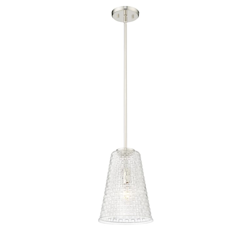Saben 1-Light Pendant Light - Polished Nickel - 9.25