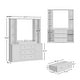 preview thumbnail 10 of 14, Modern White Storage Cabinet with Adjustable Shelves and Drawers, Diaper Changing Table, Bookshelf, and Entryway Organizer