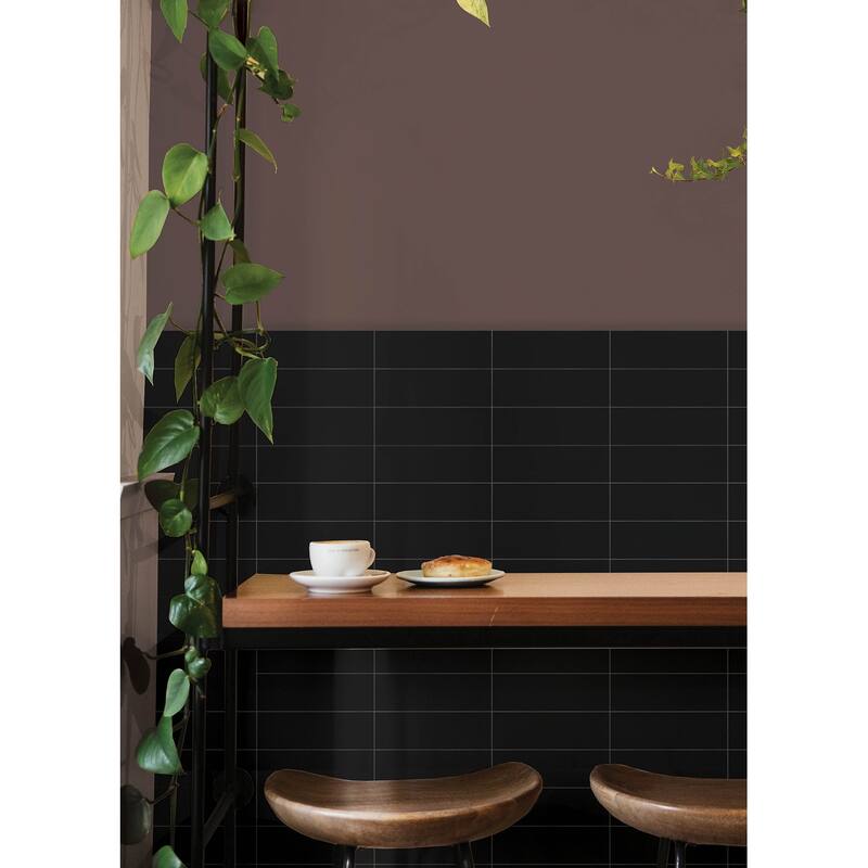 Subway Black Peel and Stick Luxury Wall Tiles