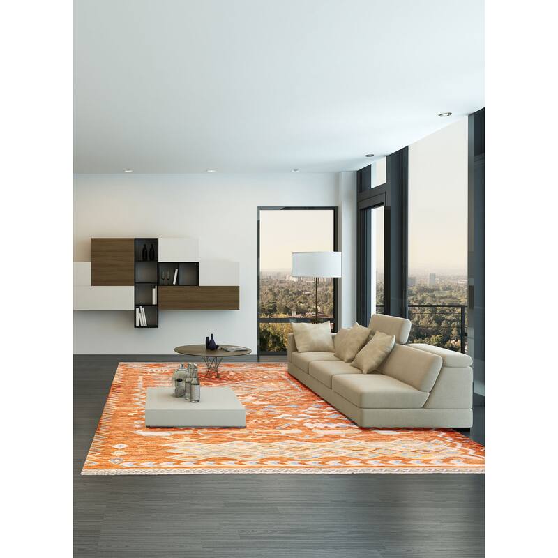 ECARPETGALLERY Hand-knotted Shalimar Rust Wool Rug - 9'0 x 12'0