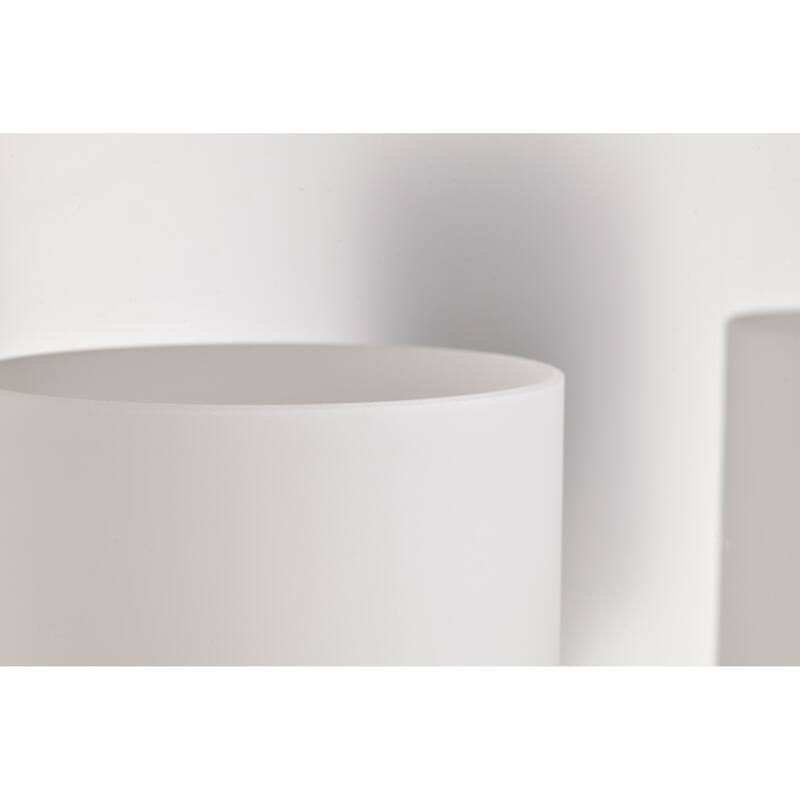 Warren 2 Light Vanity Gun Metal with Satin White Glass - Gun Metal