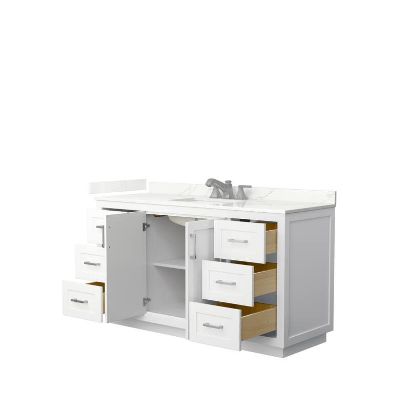 Miranda 60-inch Single Vanity, Quartz Top