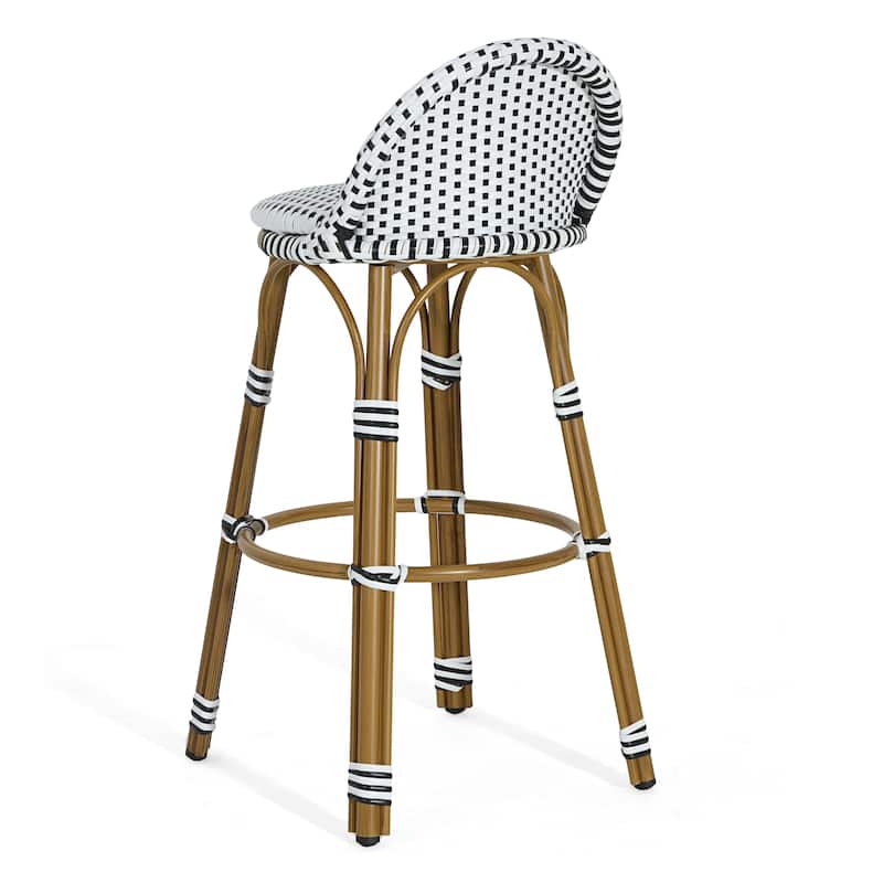 Scott Living Alura Outdoor Bar Stool Woven Wicker