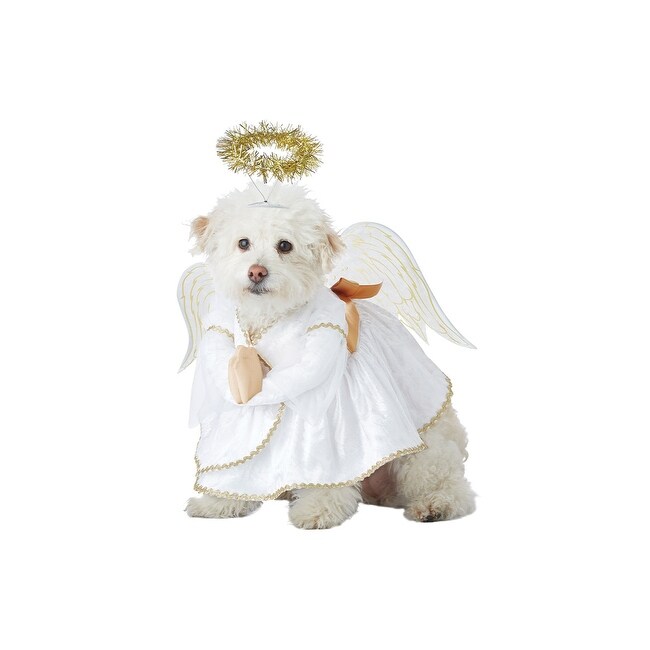 Shop Heavenly Hound Dog Costume White Gold Overstock 29477744