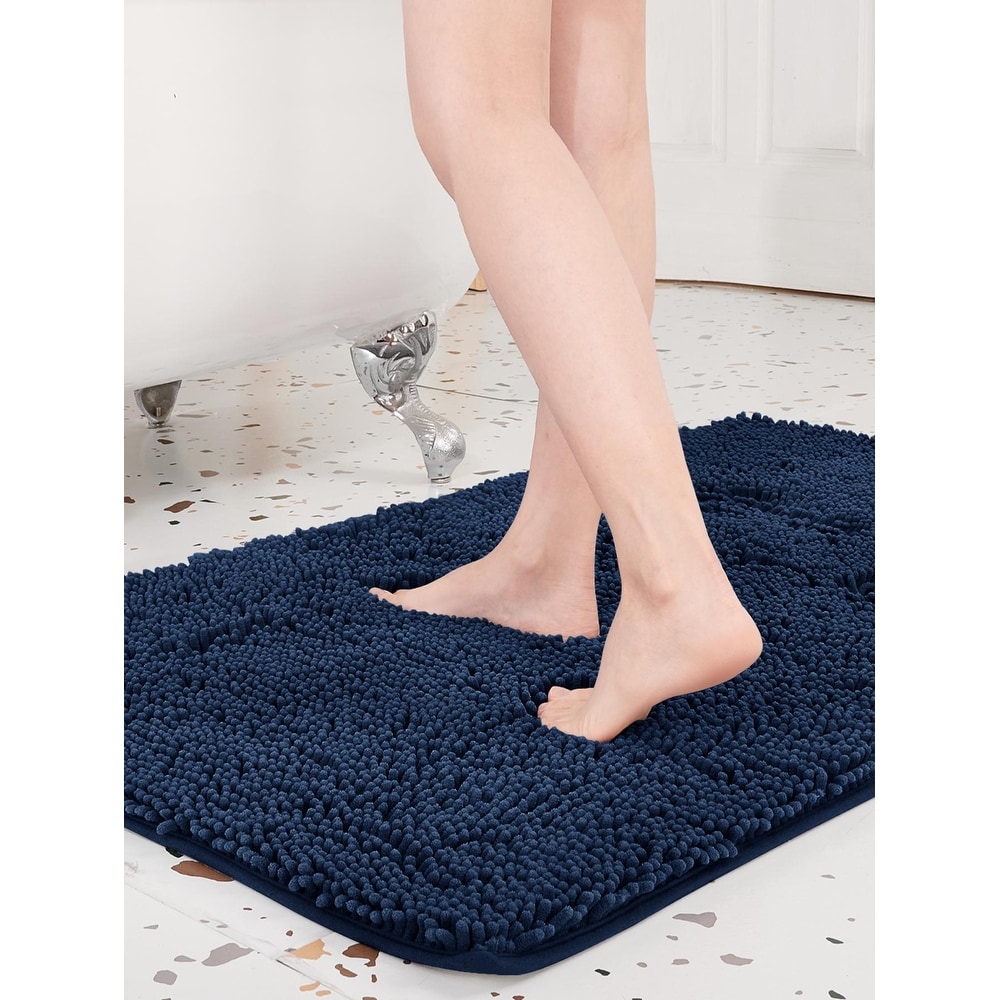 Bath Mat Of Pure Cotton Fluffy Round Shaped Of 60 x 60 cm, Turquoise, Pack  1