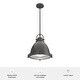 preview thumbnail 16 of 15, Hunter Bridgemoor 14" 2-Light Pendant - Kitchen Island, Dining Room - Modern Industrial, Farmhouse