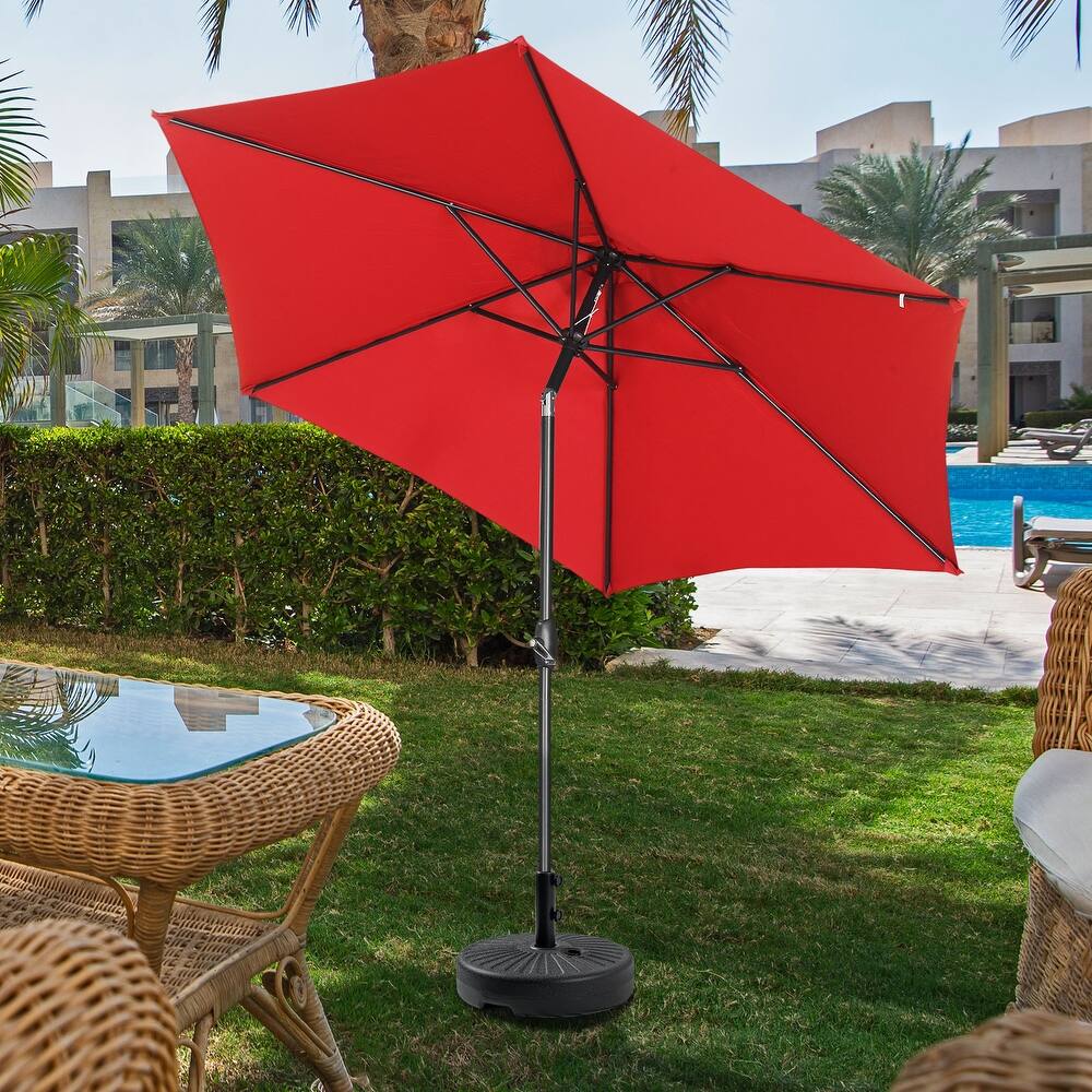 Ainfox 9FT Outdoor Patio Umbrella with Base Tilt System
