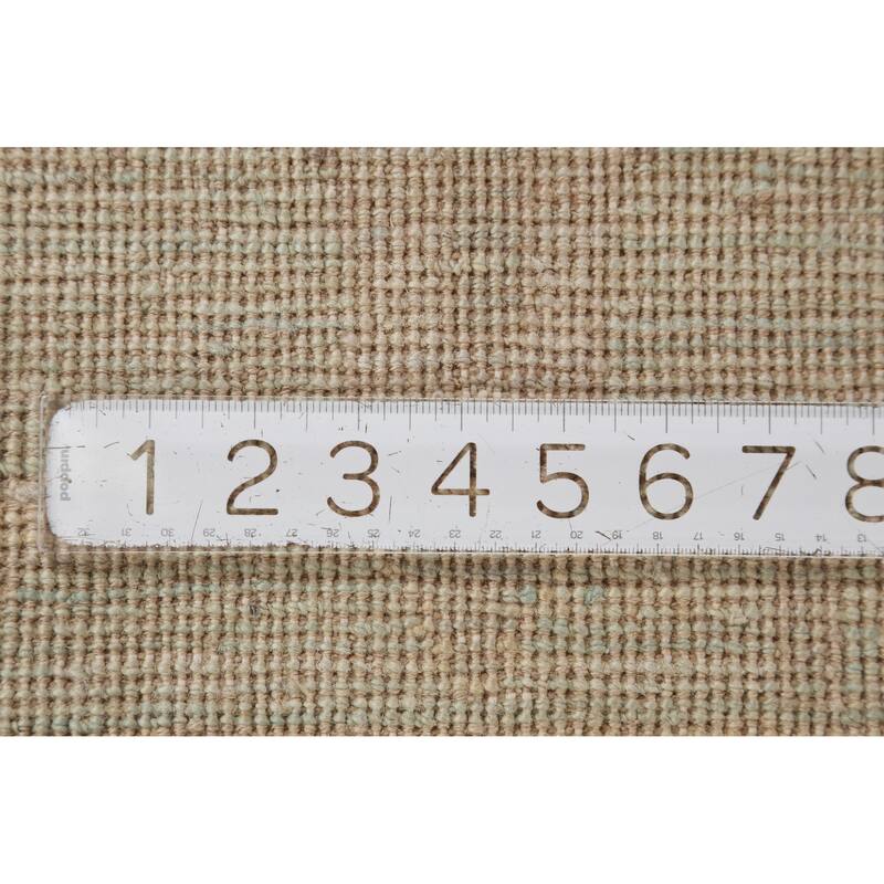 Hand Knotted Oriental 100% Wool Carpet Transitional All-Over Brown Oushak Area Rug - 13' 5'' X 9' 11''