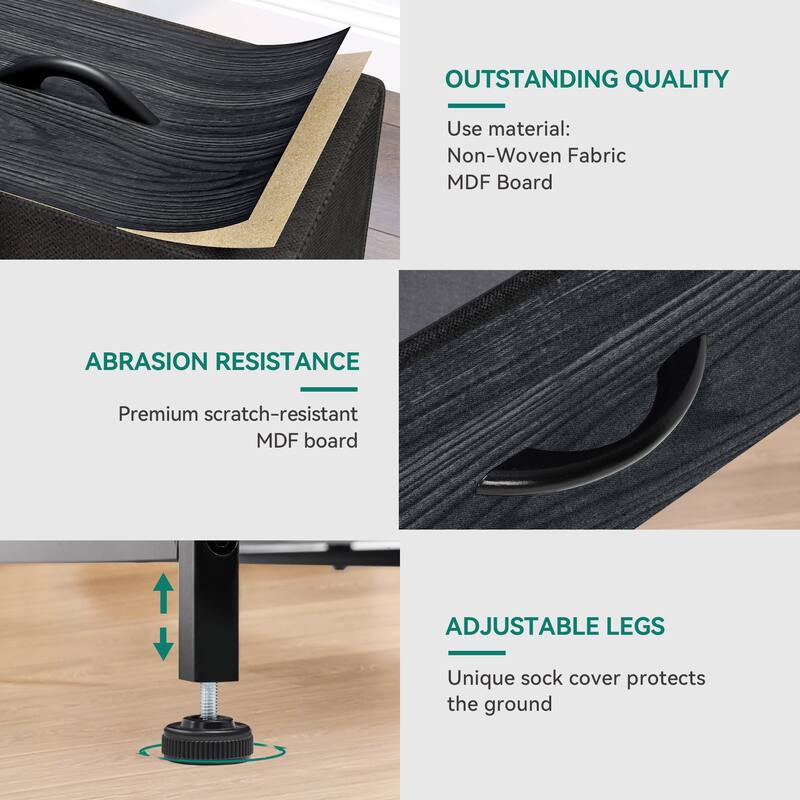 Modern Wide Dresser Storage Tower with 8 Drawers