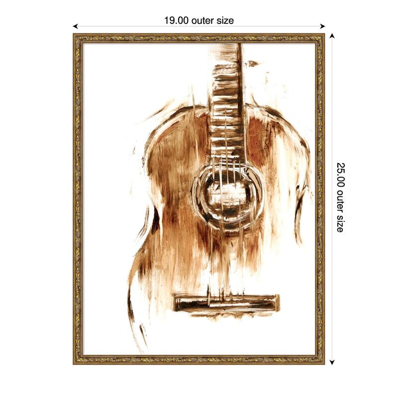 Instrumental No. 2 by Ethan Harper Wood Framed Wall Art Print - Belvedere Bronze