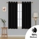 preview thumbnail 18 of 72, Deconovo Solid 52 Width Curtains Panel Pair(2 Panel) 52x45 Inch - Black