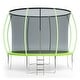 preview thumbnail 10 of 16, 10FT Trampoline, Recreational Trampolines with Enclosure Net and Ladder Green