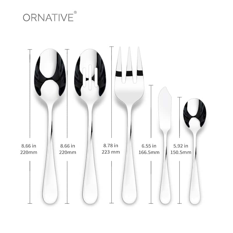Ornative NOA 18/0 Stainless Steel Mirror Flatware Set