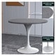 preview thumbnail 2 of 25, Verve Dining Table with a 36" Round Tabletop in White Steel Pedestal