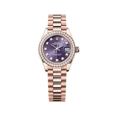 Rolex Pre-Owned EverRose Datejust President Women's Watch - Rose Gold and Diamonds - 28mm