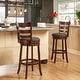 preview thumbnail 2 of 43, Verona Linen Ladder Back Swivel Bar Stool by iNSPIRE Q Classic