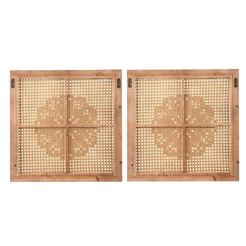 SEI Furniture Linscott Traditional Natural Wood Wall Panels (Set of 2)