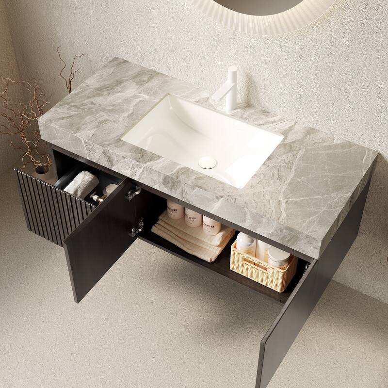 Floating Bathroom Vanity with 1 Pre-drilled Faucet Holes