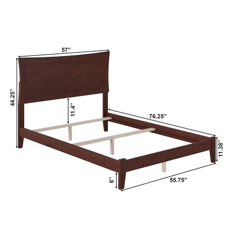 Metro Full Foundation Bed Frame in Walnut