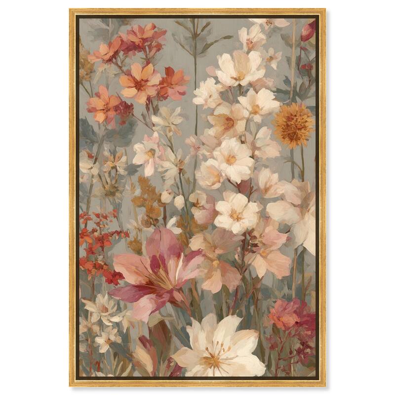 Soft Cream Wilds Canvas by Art Remedy - 10" x 15" - Gold