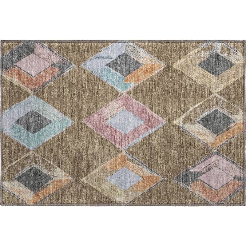 Premium Washable Super Soft Modern Diamond Mayfield Rug