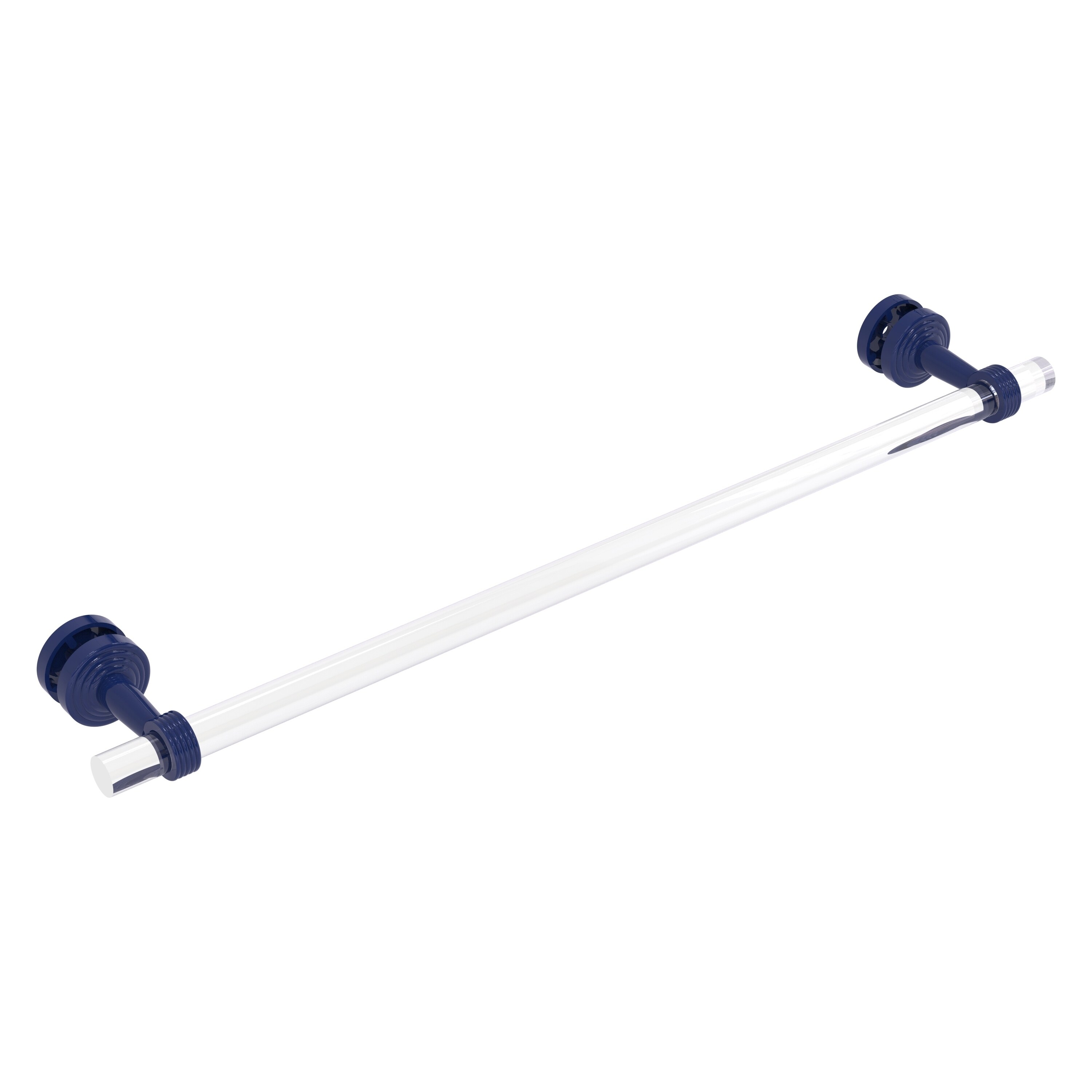 Allied Brass Pacific Beach Collection 18 Inch Shower Door Towel Bar with Grooved Accents