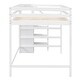 preview thumbnail 7 of 14, Full Size Loft Bed with Built-In Storage Wardrobe and Staircase