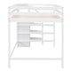 preview thumbnail 7 of 14, Full Size Loft Bed with Built-In Wardrobe, Staircase, and Storage