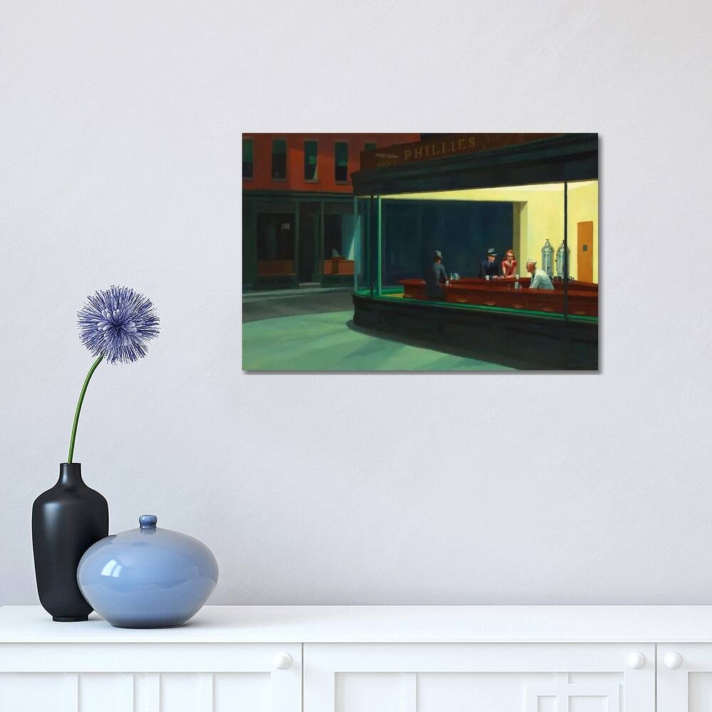 iCanvas "Nighthawks, 1942" by Edward Hopper Canvas Print