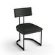 preview thumbnail 4 of 24, Amisco Lucio Upholstered Dining Chair with Metal Legs Black Polyester / Black Metal