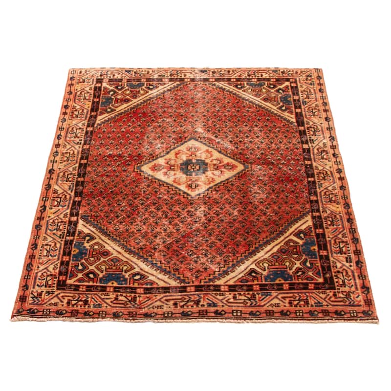 ECARPETGALLERY Hand-knotted Andelz Dark Copper Wool Rug - 4'0 x 6'6