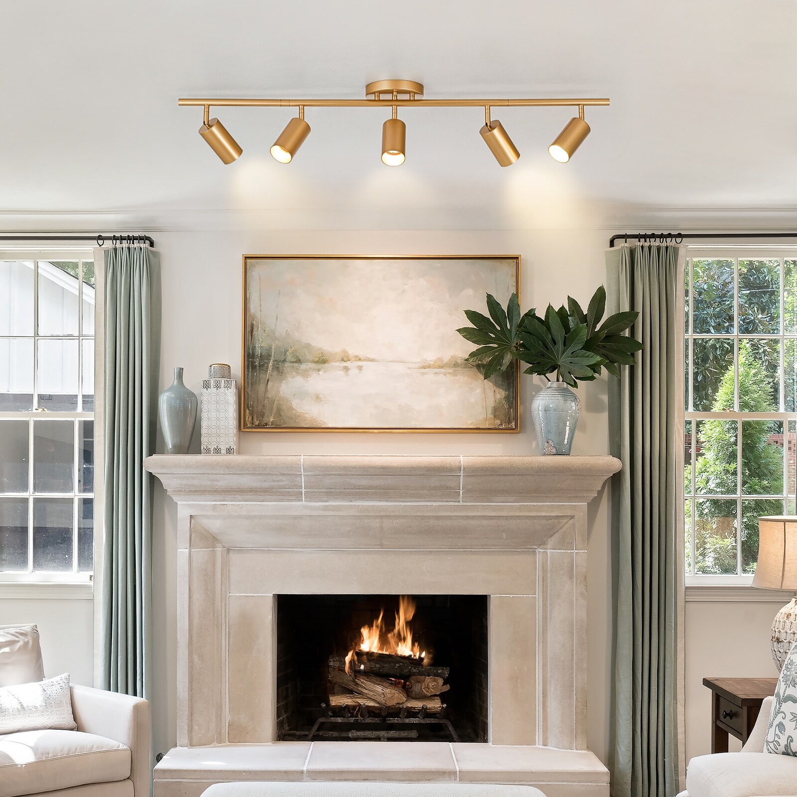 Fireplace track lighting cheap