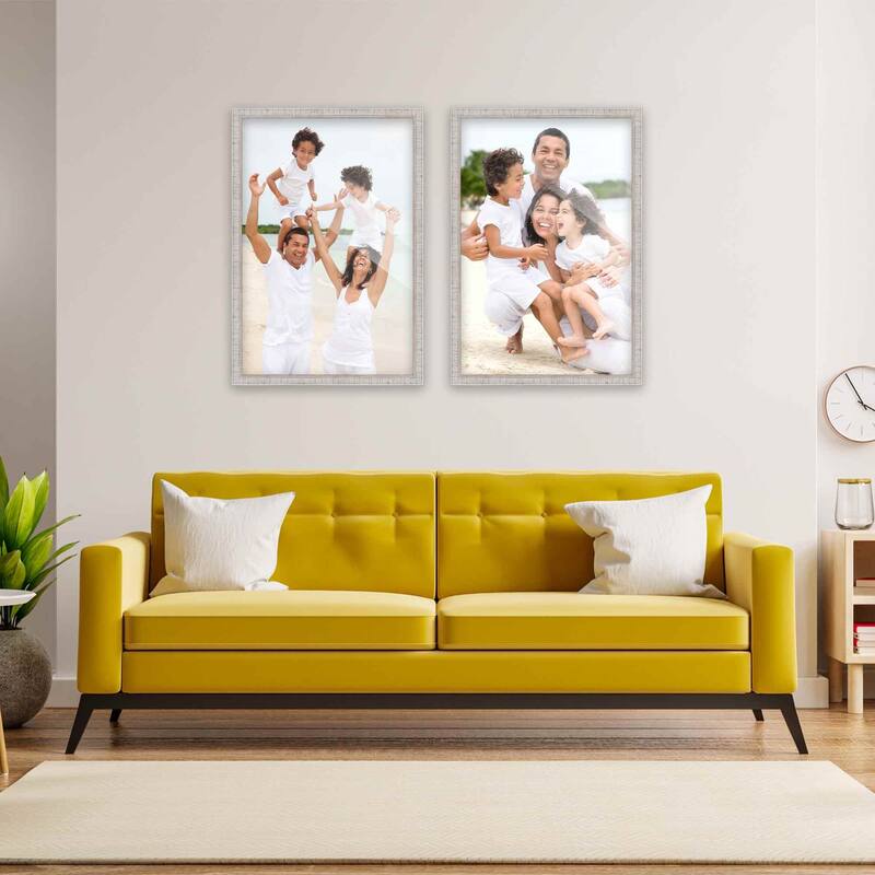 16x20 Rustic White Picture Frame Set Pack of 2 16x20 Wood Picture