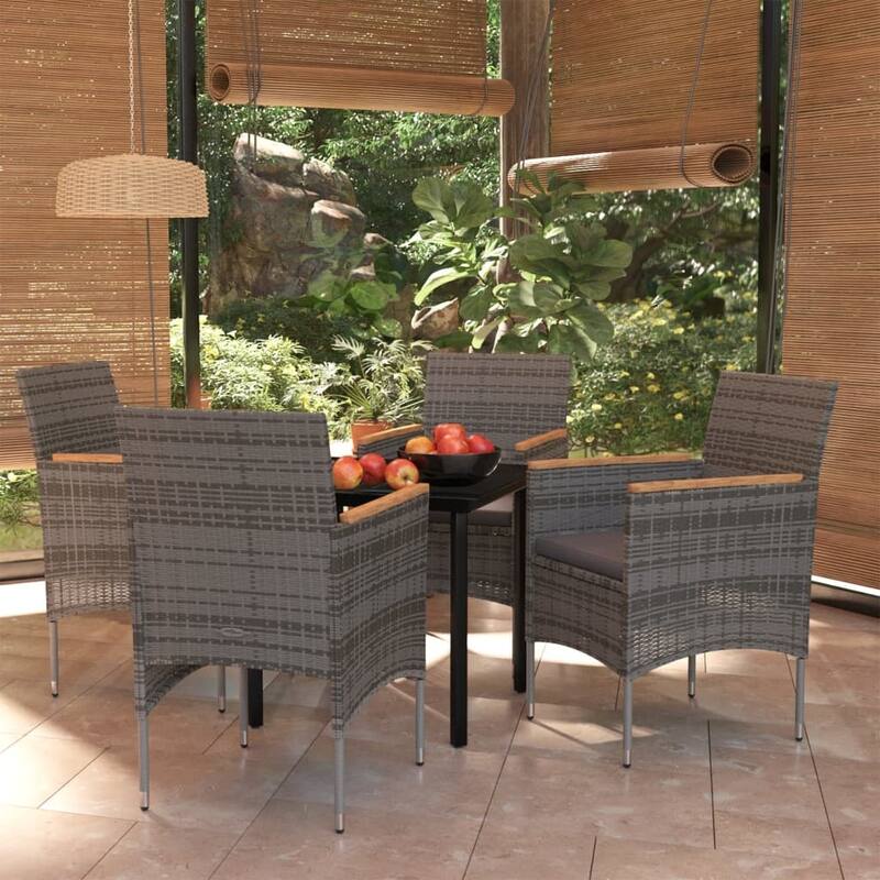 vidaXL Patio Dining Set Outdoor Dining Set Table and Chair Set for Garden