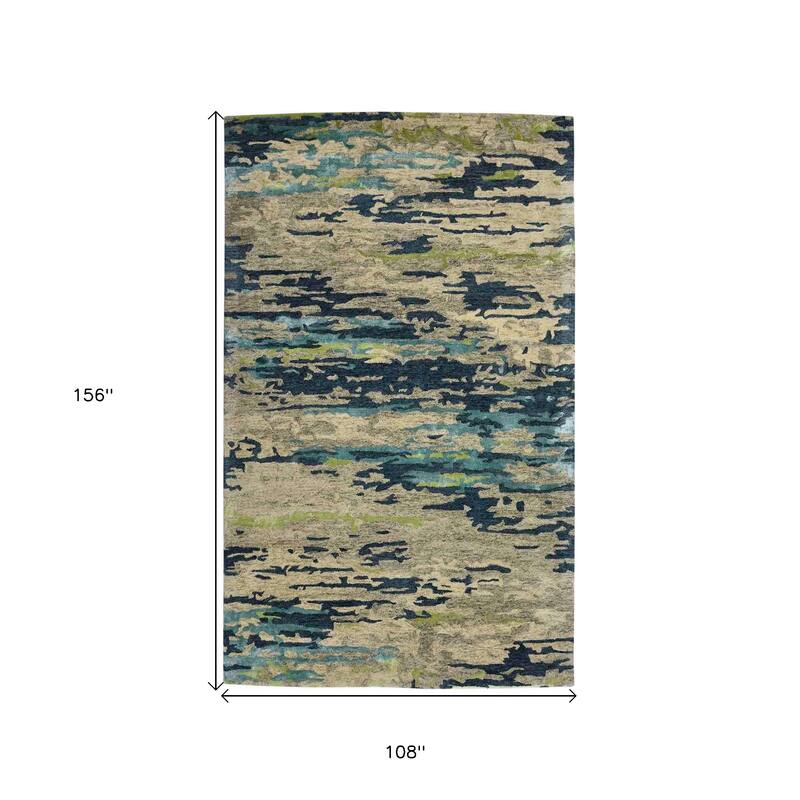 HomeRoots Abstract Transitional Rectangle Area Rug