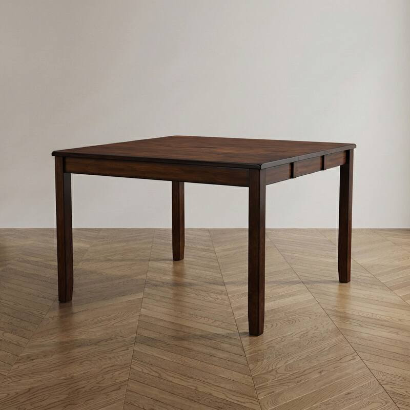 Furniture of America Paur Cherry 54-inch Square Expandable Counter Height Table - Dark Cherry