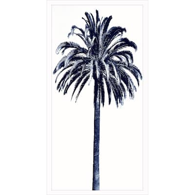 Palm Tree Blue III Framed Art Giclee Under Glass