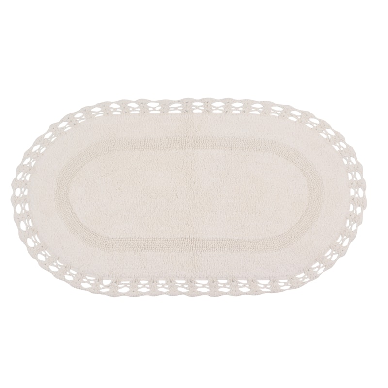 Hampton Contour Rug, Cotton Soft, Water Absorbent, Non Slip U Shape Contour Rug Machine Washable 20"x20" Contour