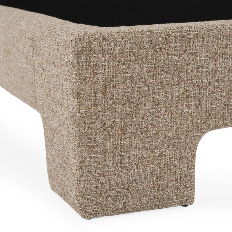 Modrest Emilio Modern Beige Fabric Bed