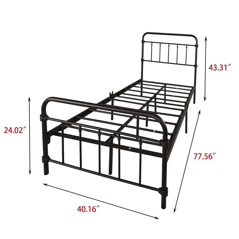Alazyhome Classic Metal Platform Bed Frame