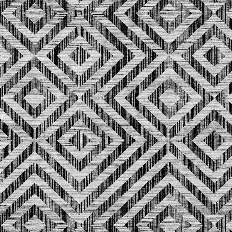 HomeRoots Geometric Transitional Rectangle Outdoor Rug