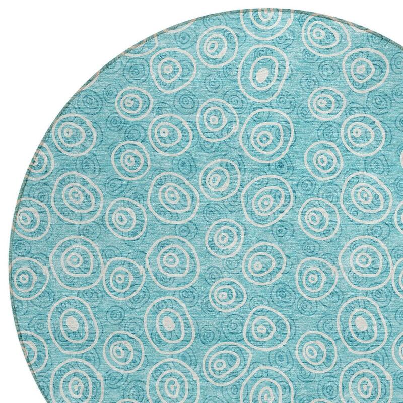 HomeRoots Geometric Transitional Rectangle Outdoor Rug