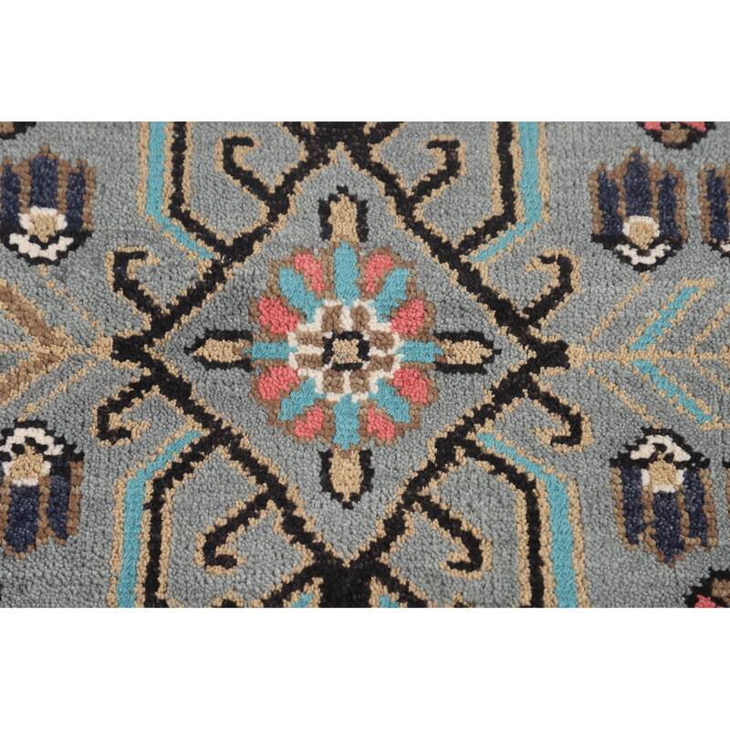 Gray Ziegler Indian Foyer Rug Handmade Wool Carpet - 3'1"x 4'11"