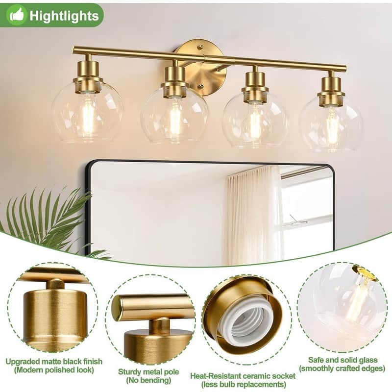 Upgrade 4-Light Bathroom Light Fixtures