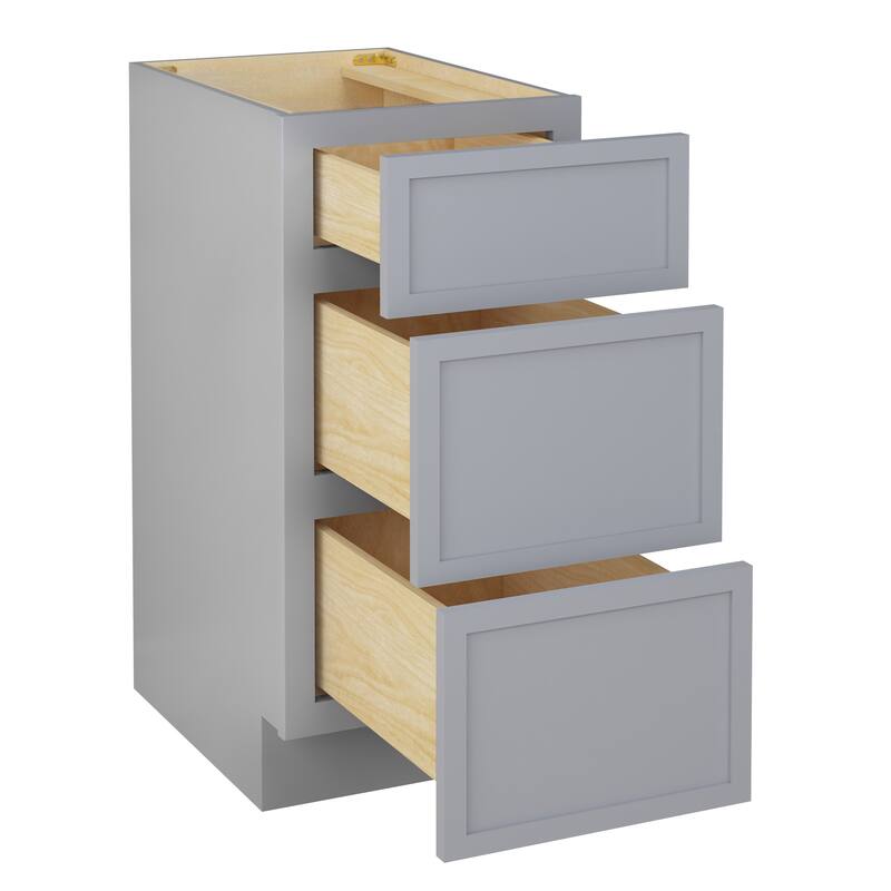 Vanity Art 15" Freestanding Single Base 3 Drawers Storage Cabinet