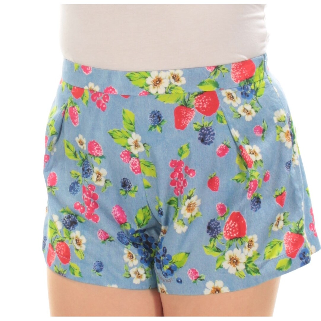 Shop Mossimo Supply Co Womens Blue Floral Short Size 8